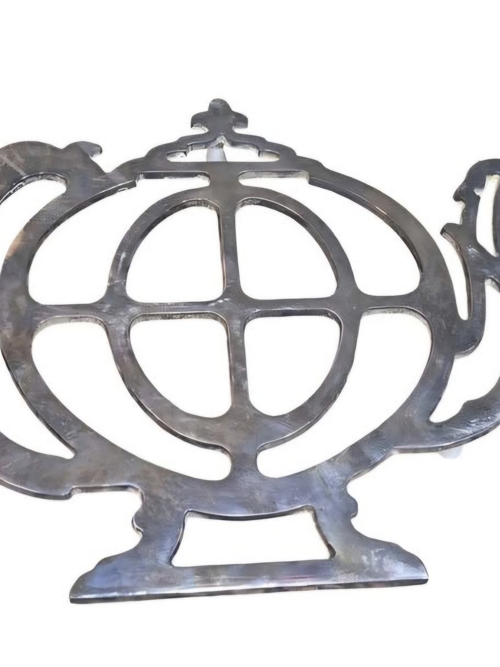 Vintage Silver Plated Trivet Teapot Shaped Cottagecore Italian